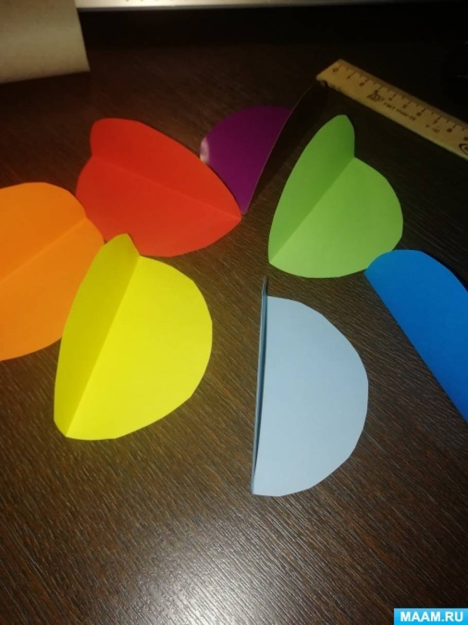 Поделка Цветик семицветик из цветной бумаги