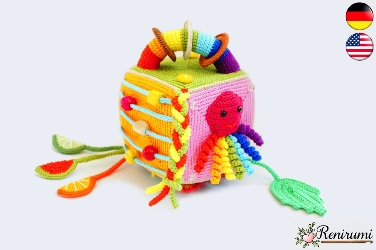 Развивающий кубик крючком