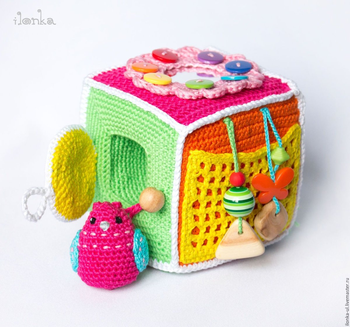 Развивающий кубик крючком