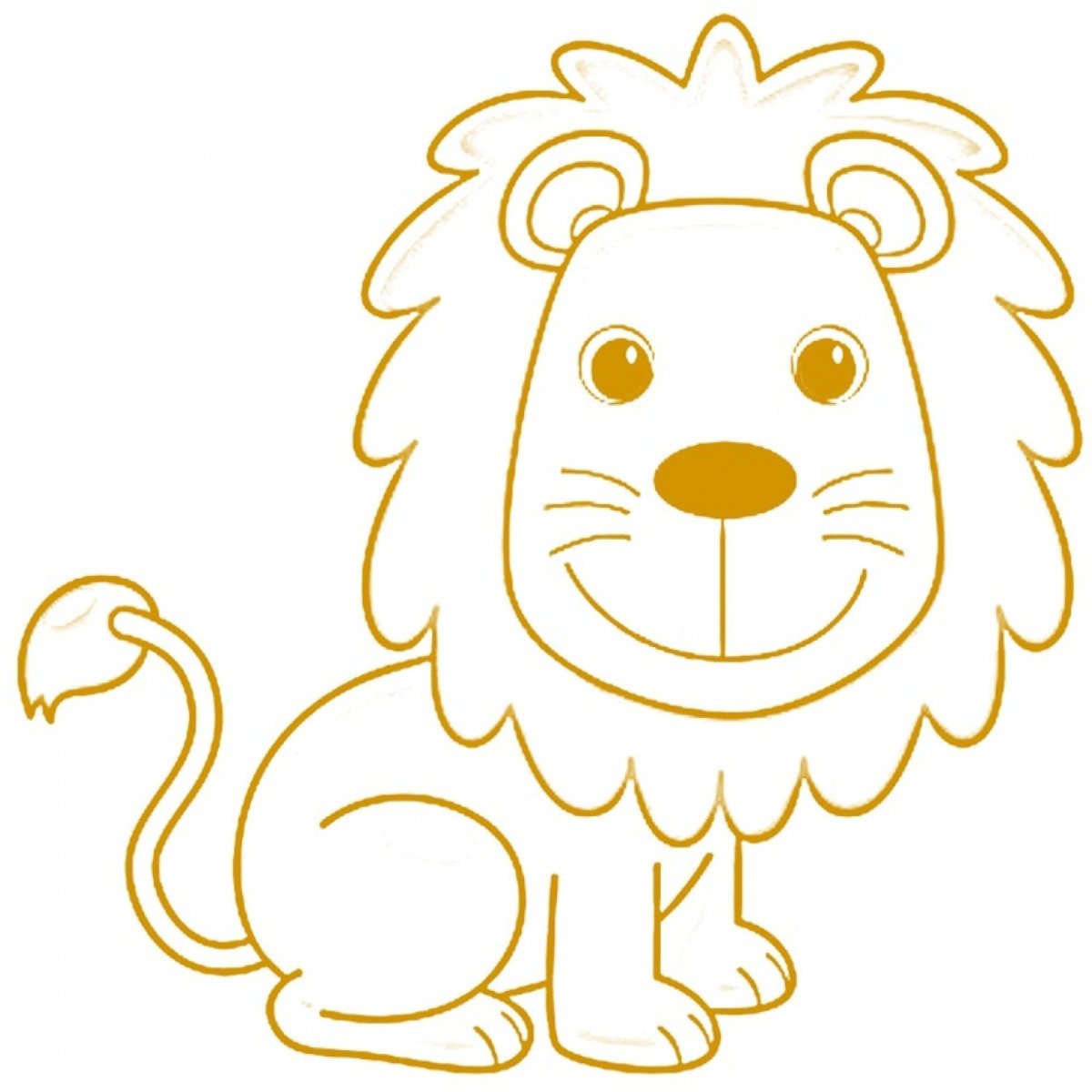 Лев трафарет для детей
