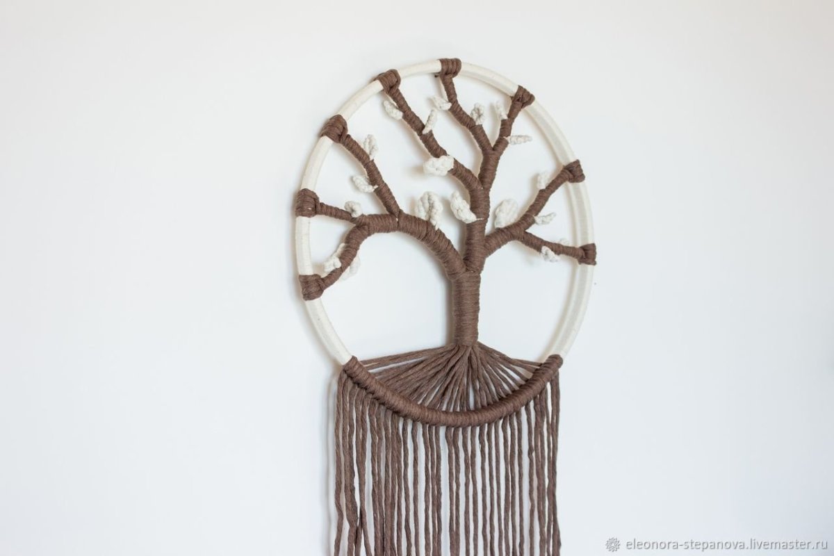 Макраме панно дерево