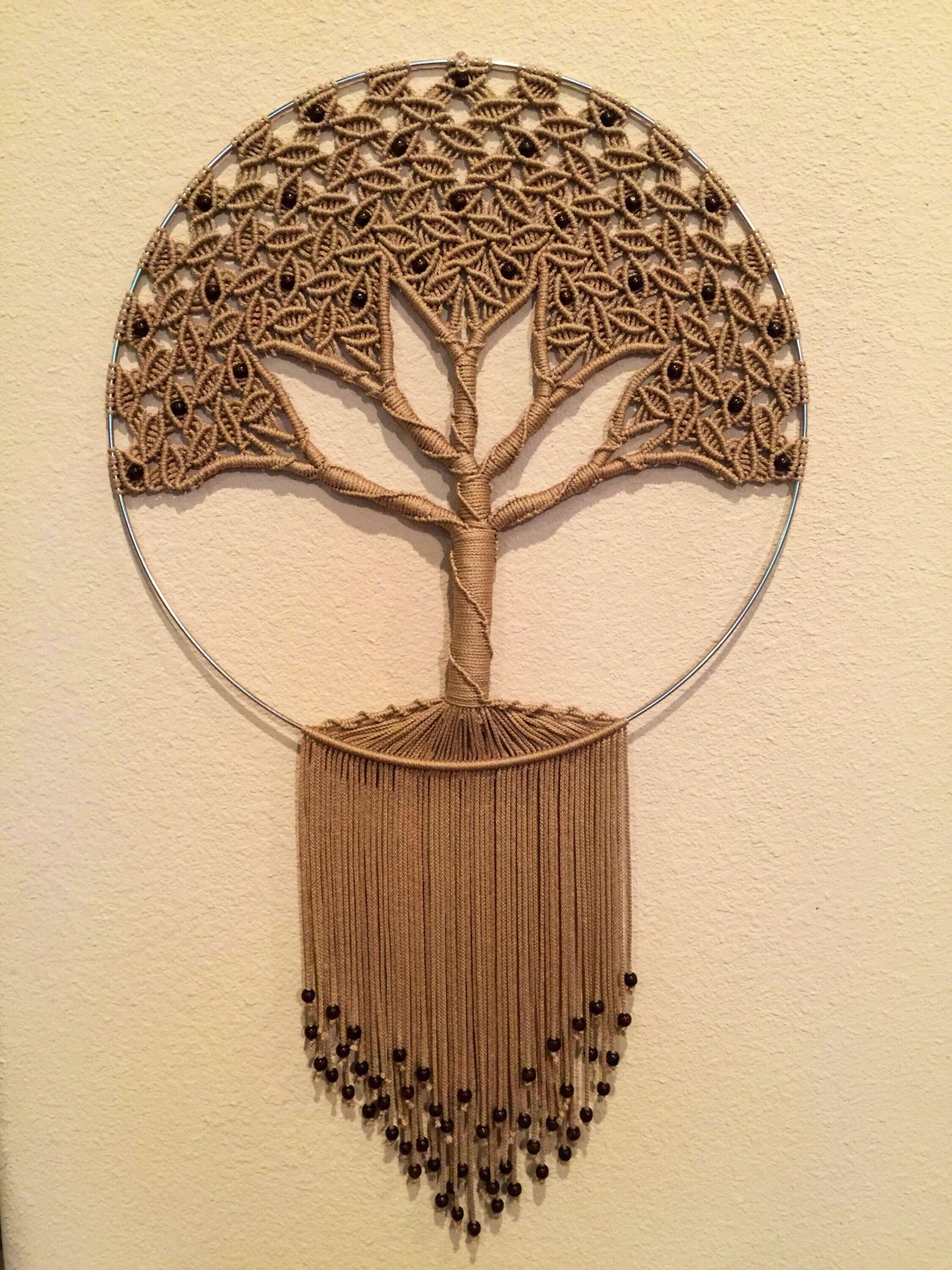 Панно макраме дерево жизни