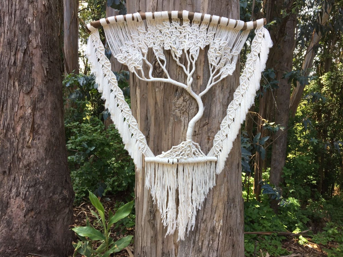 Макраме панно дерево