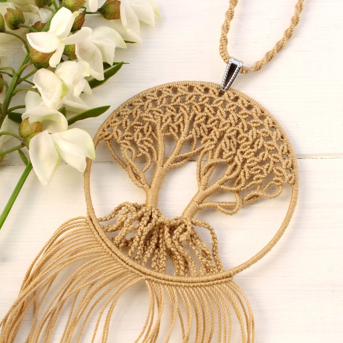 Макраме дерево в круге