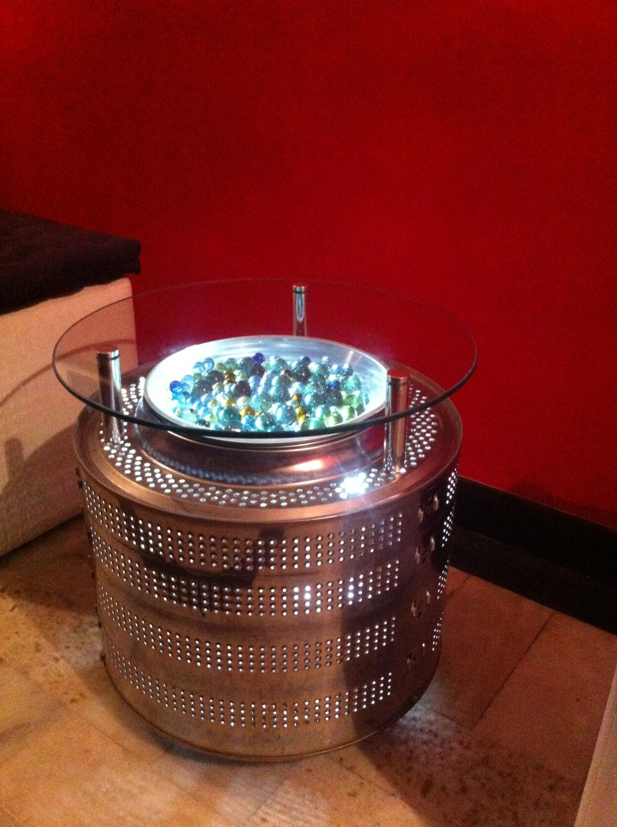 Светильник из барабана от стиральной машины