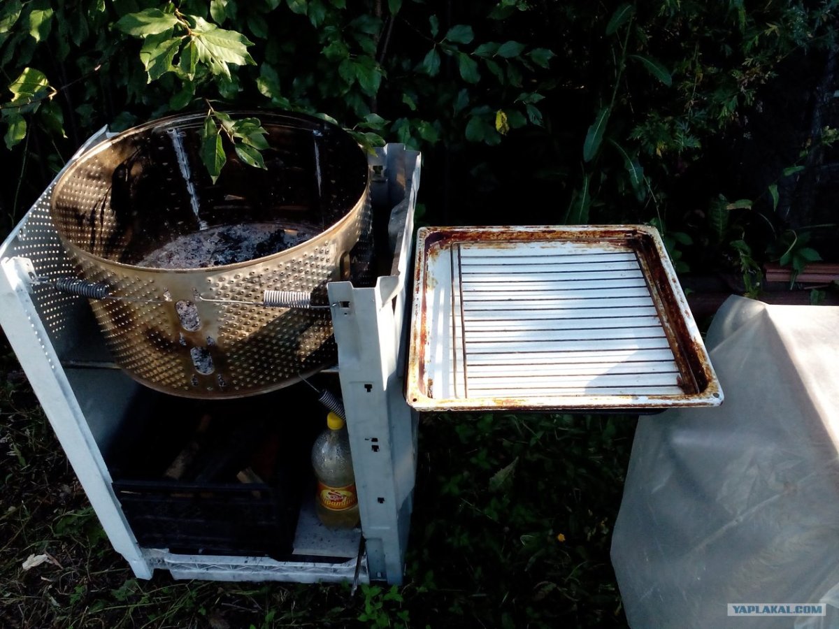 Шашлычница из барабана стиральной машины