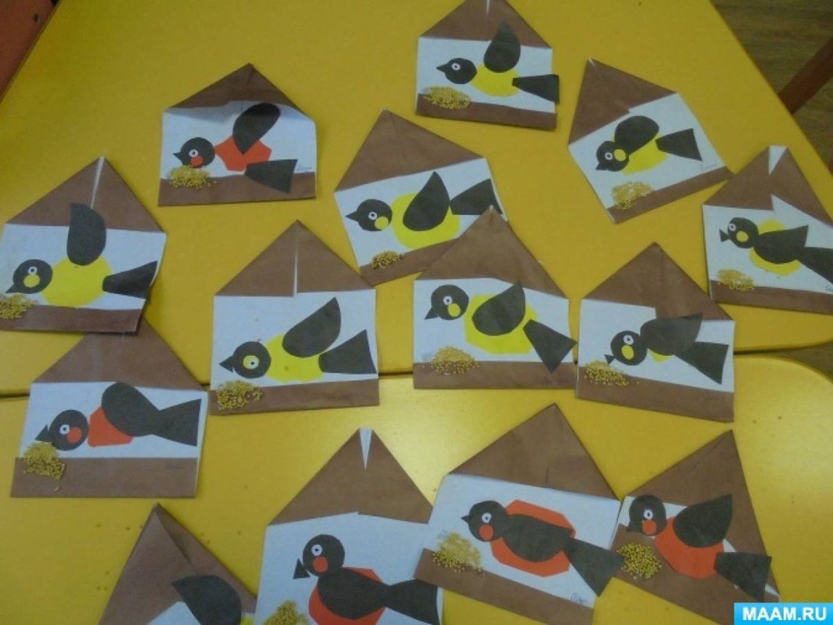 Аппликация на тему птицы