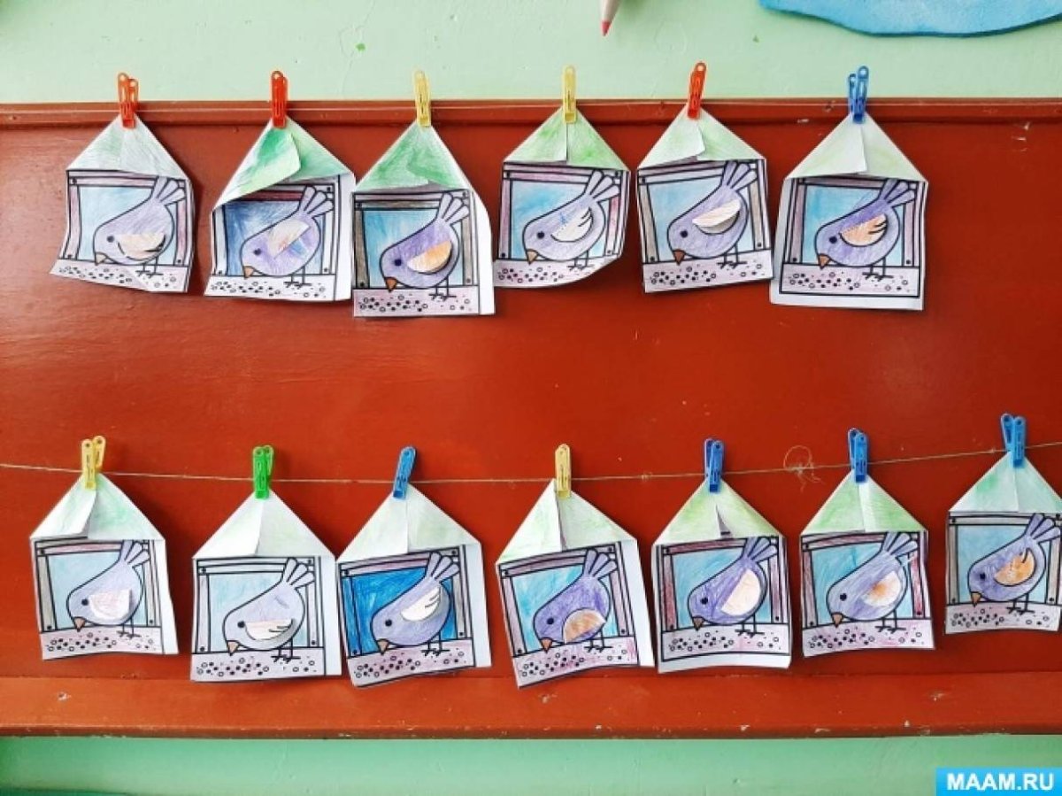 Аппликация кормушка для птиц