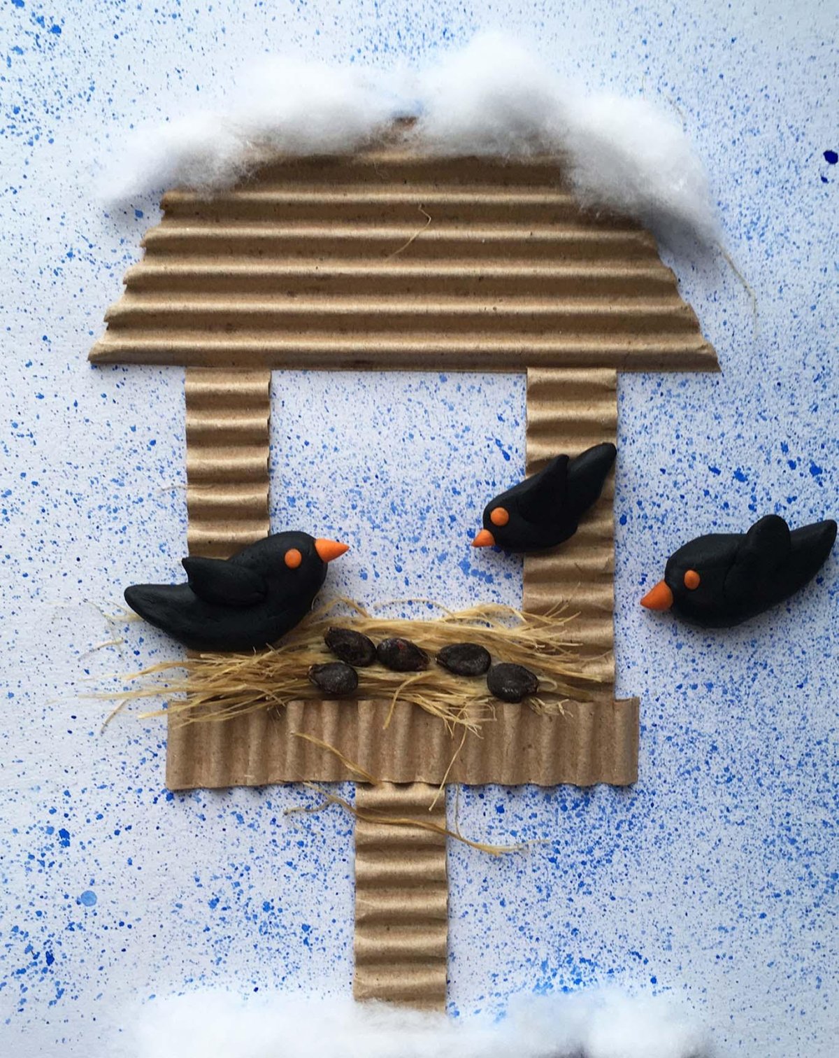 Аппликация кор ушка для птиц