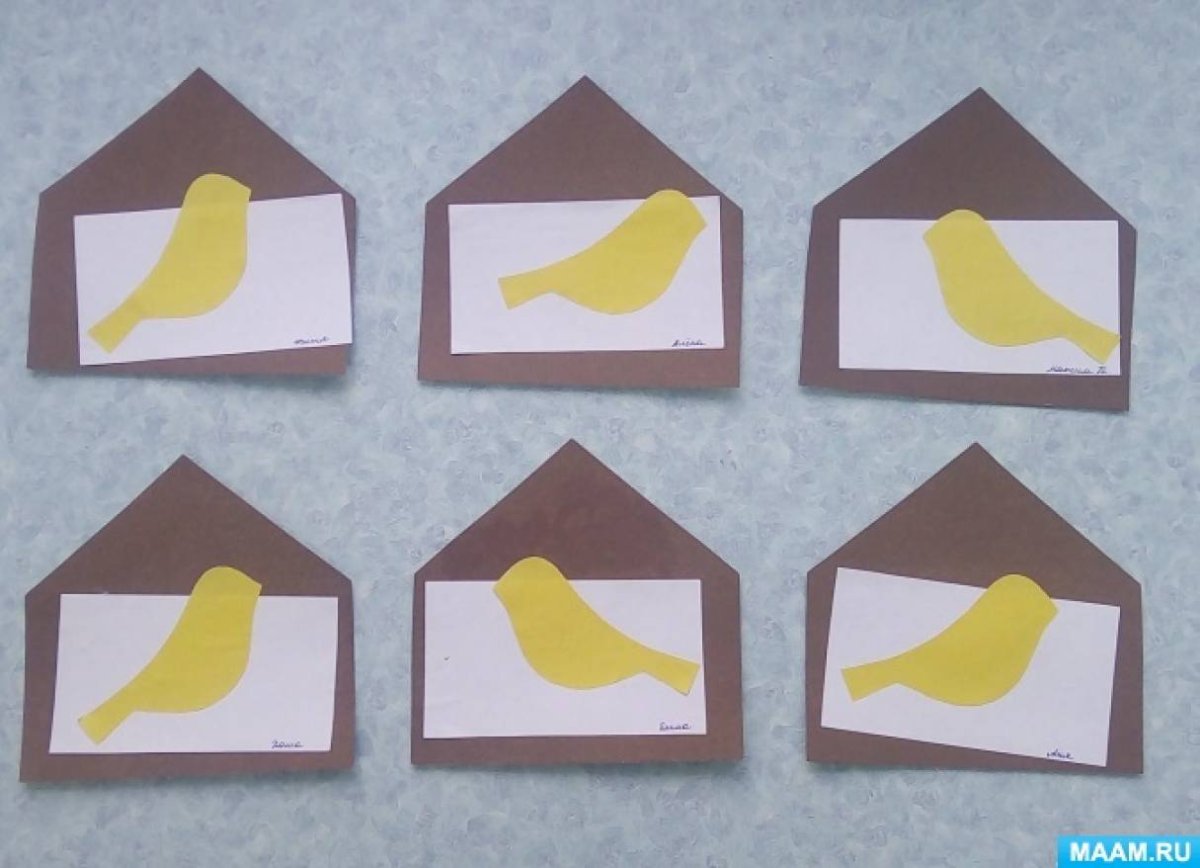 Аппликация кормушка для птиц