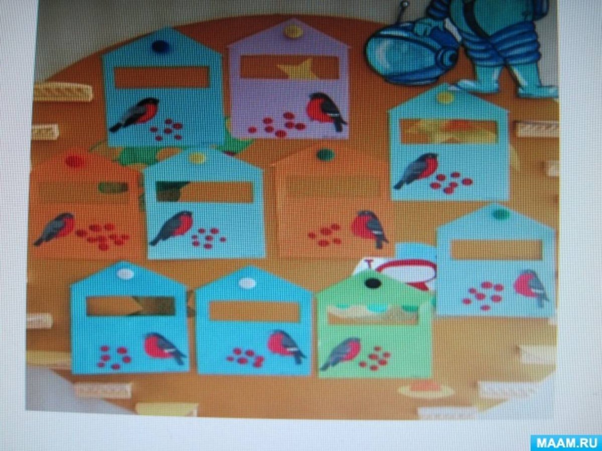 Аппликация кормушка для птиц младшая группа