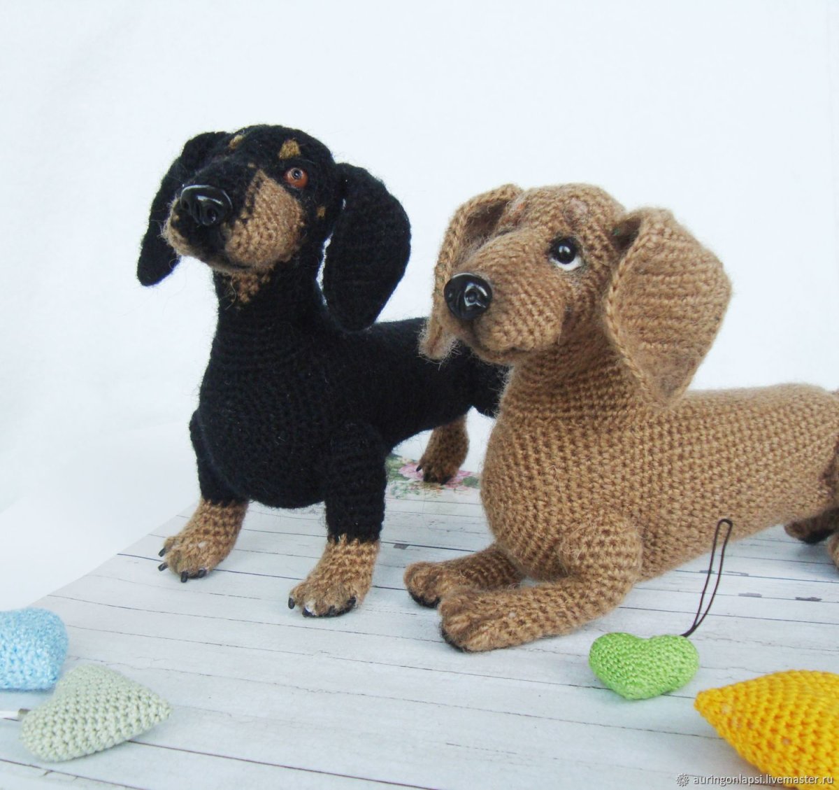 Вязаная собачка такса мастер класс