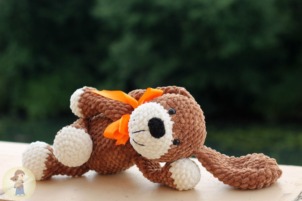 Собачка амигуруми плюшевая