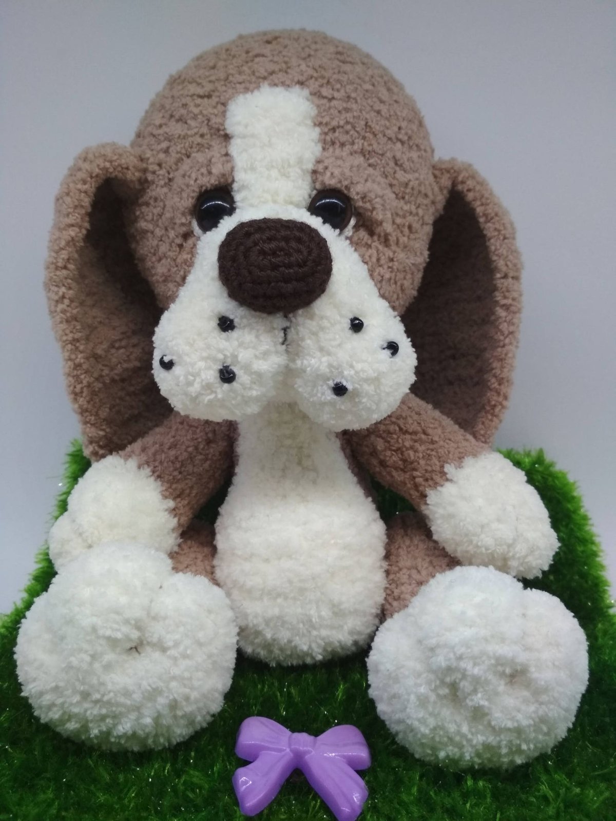 Плюшевая собачка крючком