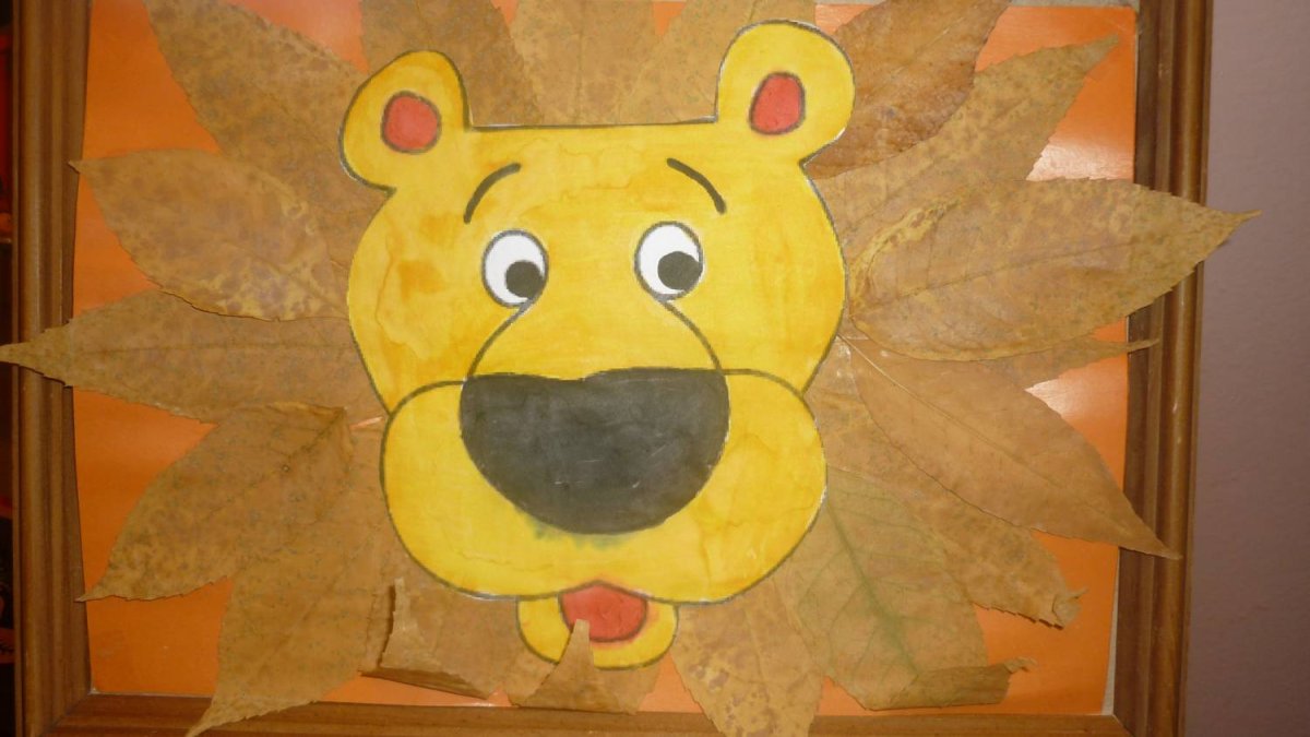 Аппликация из листьев