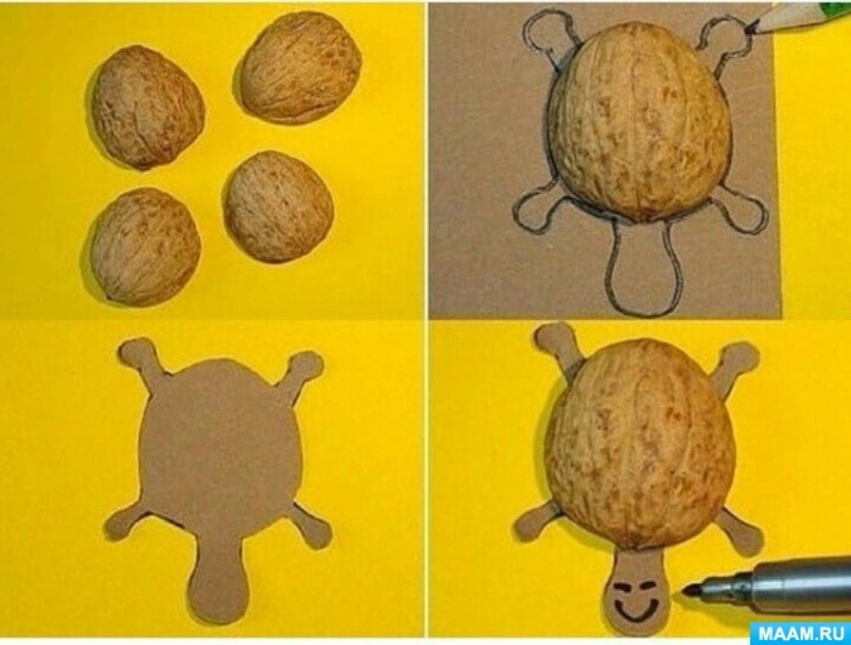 Из скорлупы грецкого ореха для детей