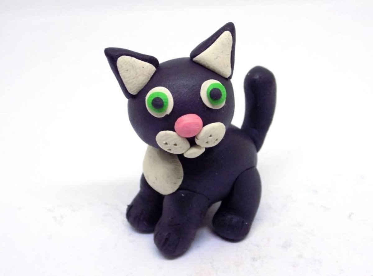 Кот из пластилина