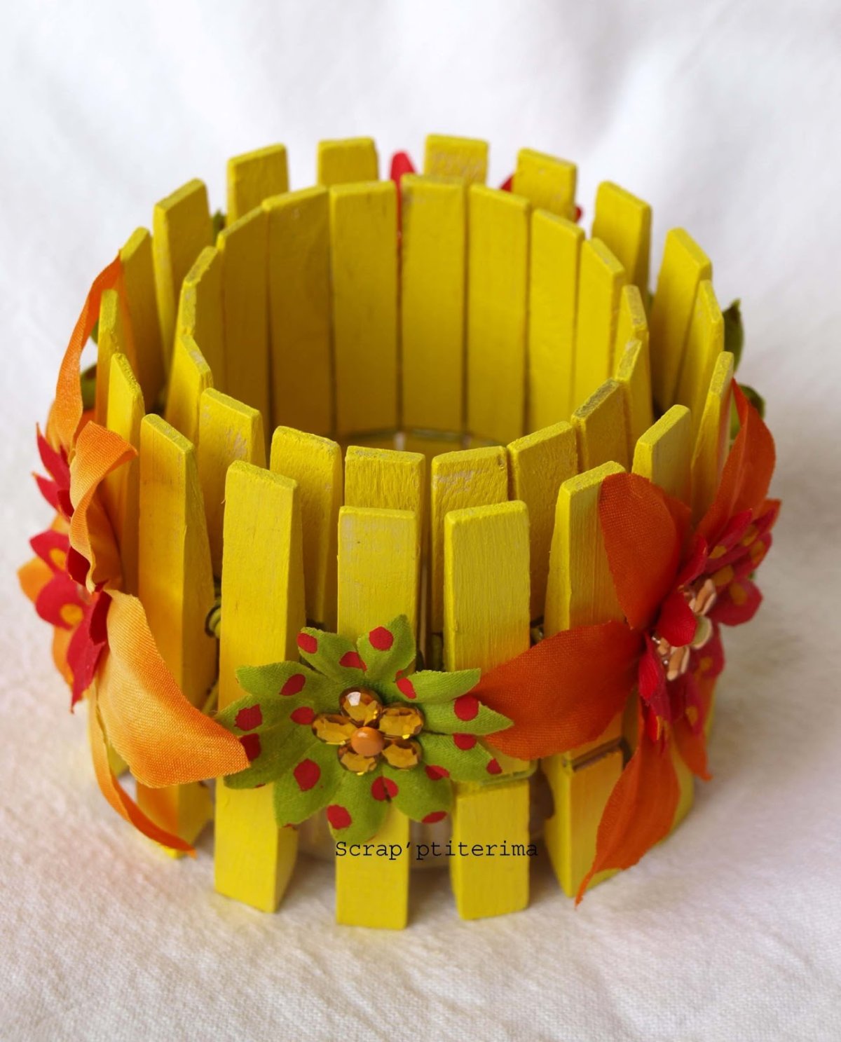 Корзинки из прищепок деревянных