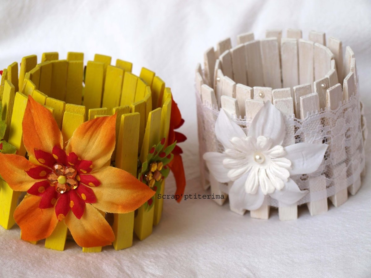 Бочонок из прищепок