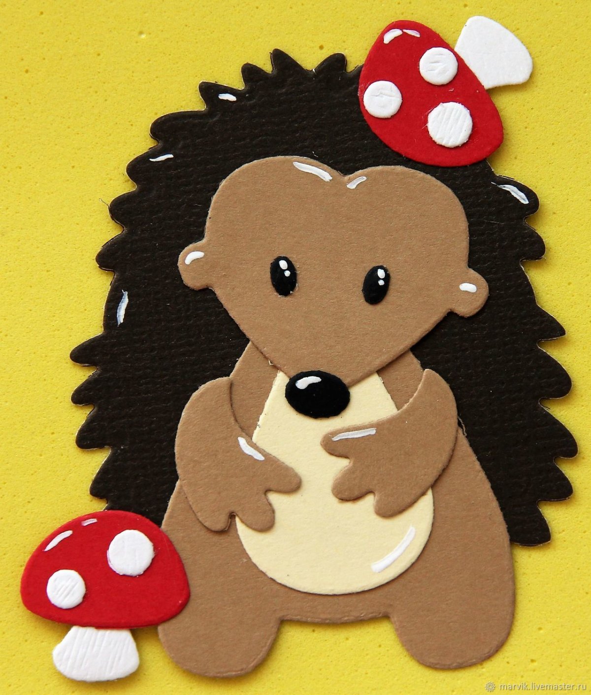 Поделка объемный Ежик