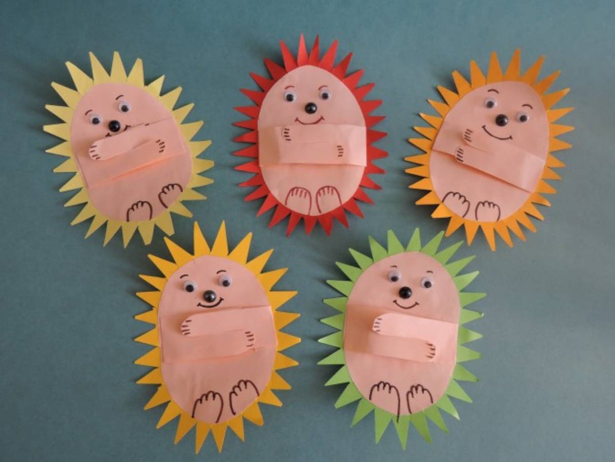 Поделка еж из бумаги