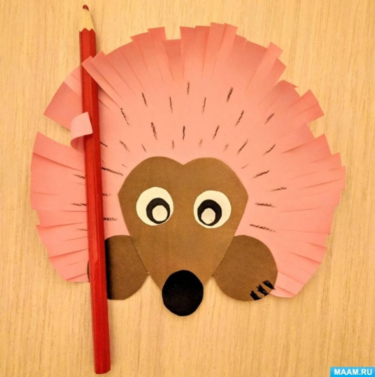 Ёжик из бумаги объемный