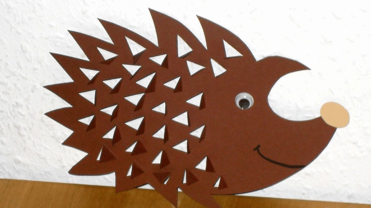 Еж из бумаги объемный