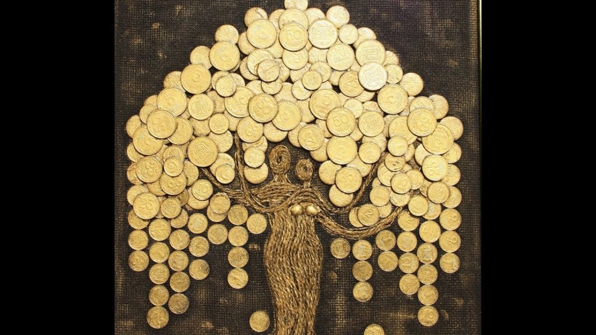 Дерево из монеток