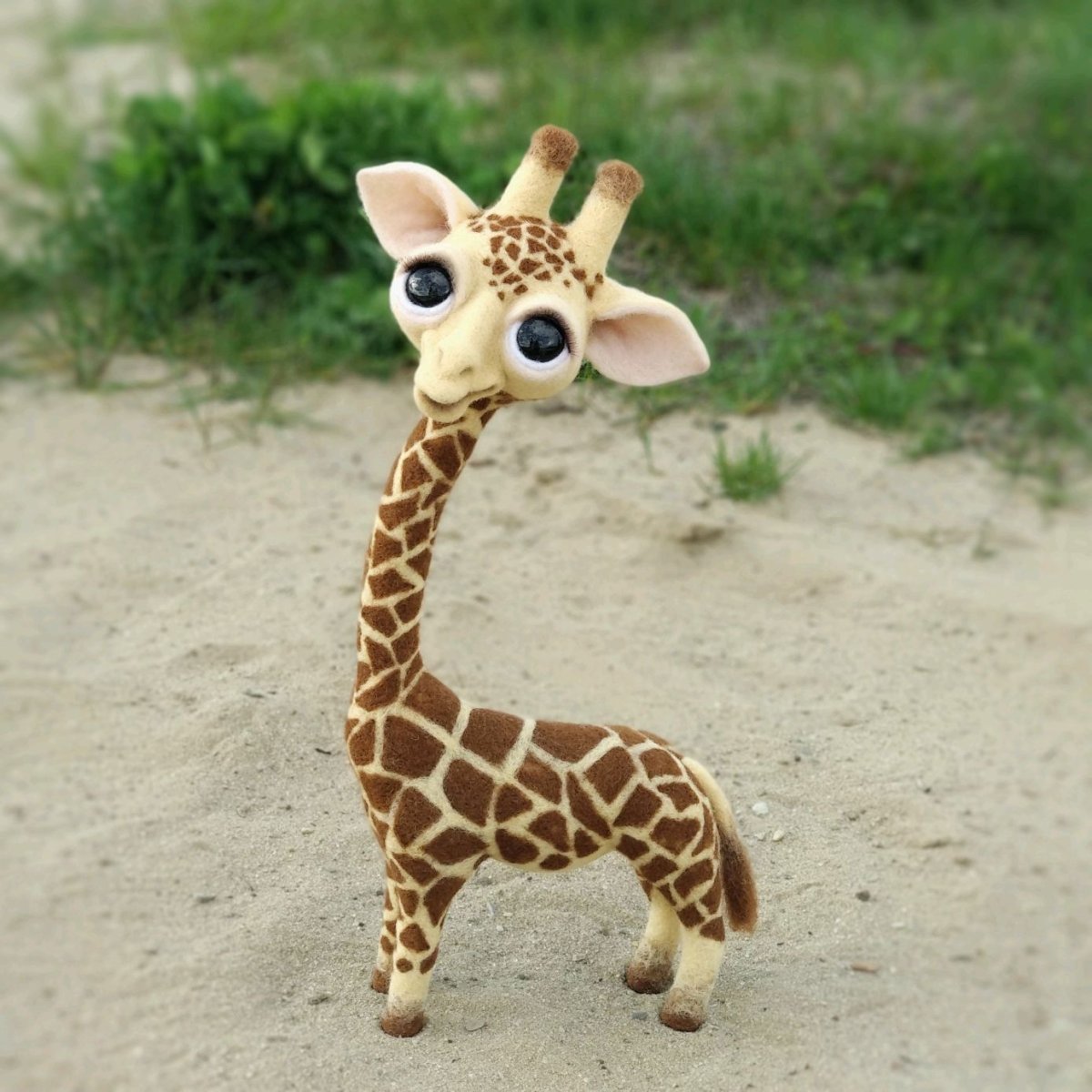 Жираф валяние из шерсти