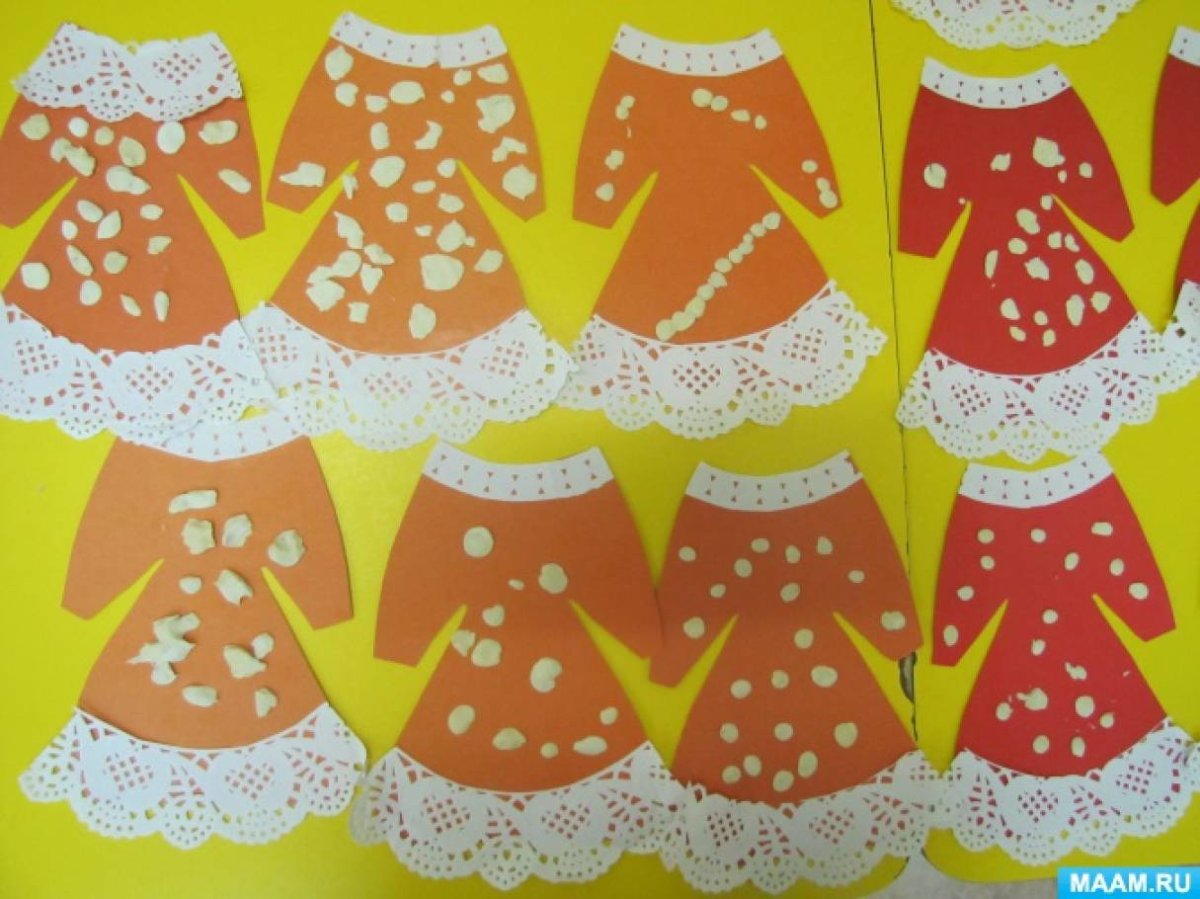 Рисование одежда средняя группа