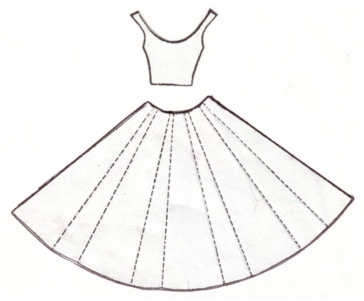 Макет платья для детей