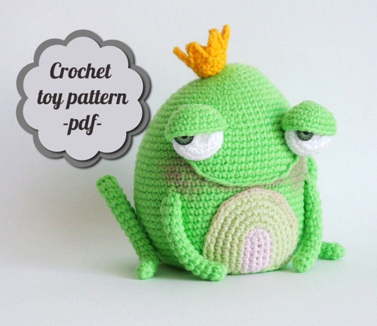 Жаба амигуруми