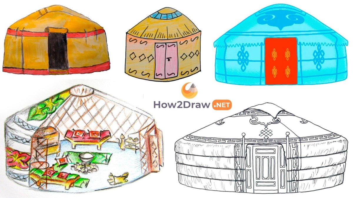 Юрта иллюстрация