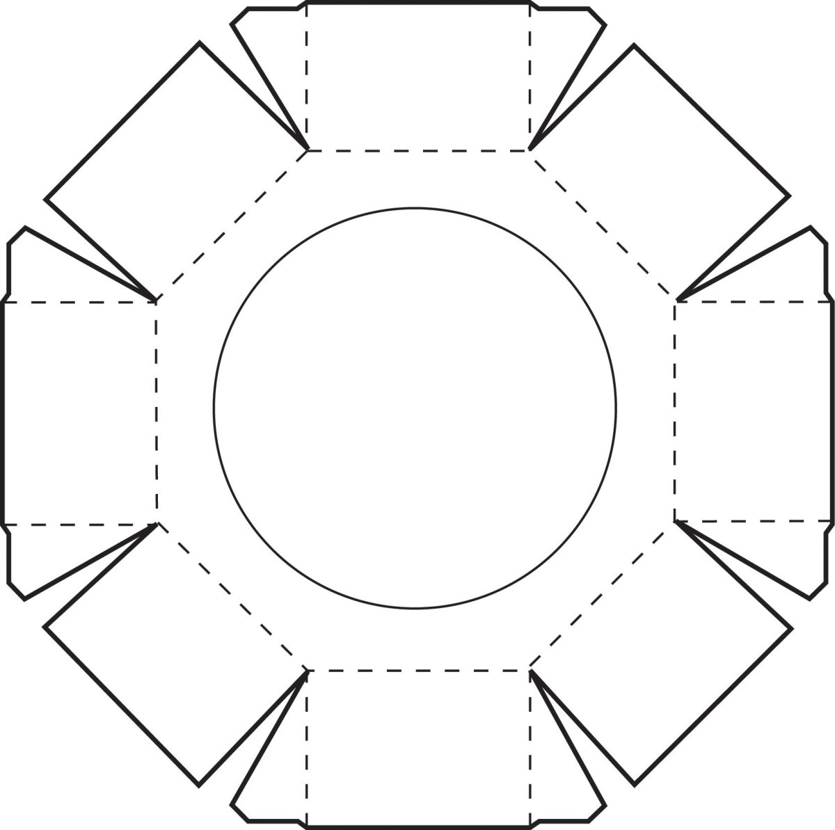 Развёртка коробочки для подарка