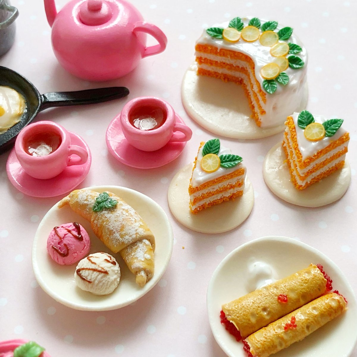 Мини еда из полимерной глины