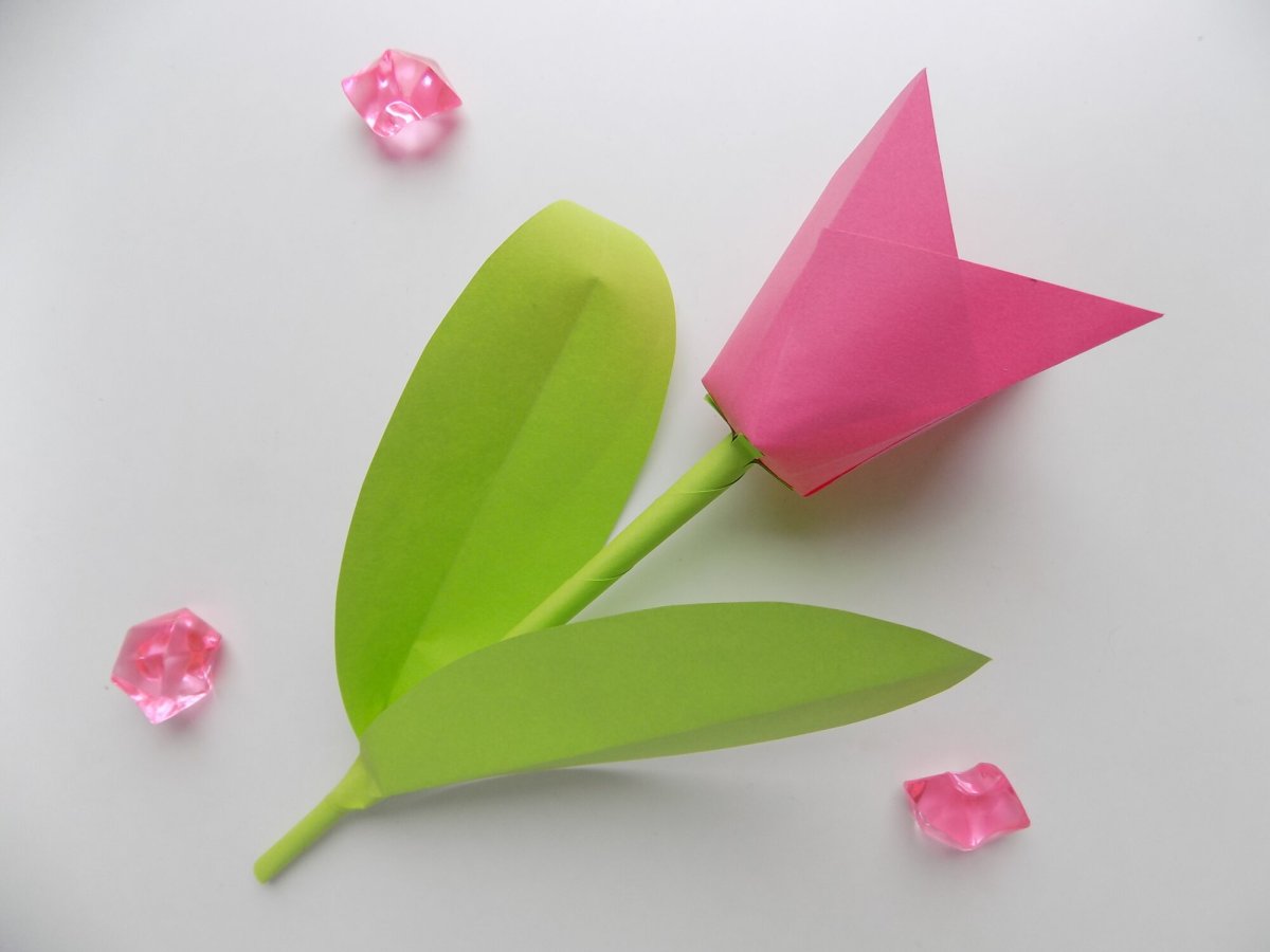 Цветы тюльпаны из бумаги объемные