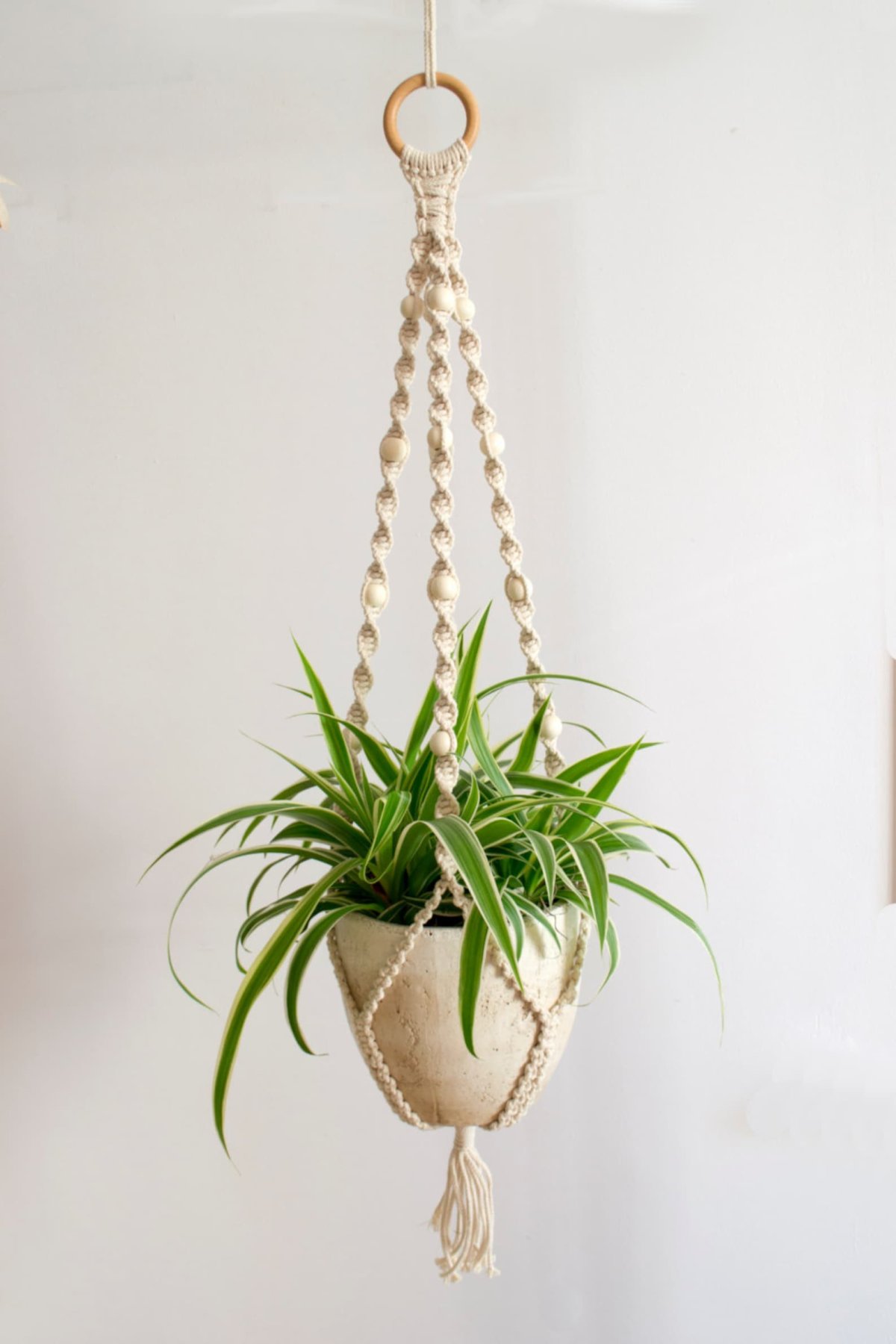 Кашпо для цветов подвесное макраме