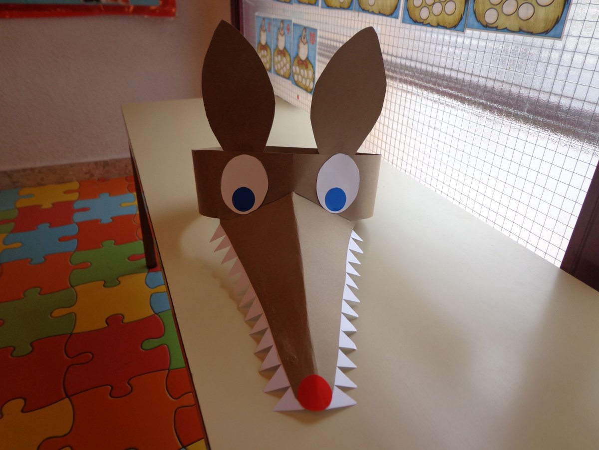 Поделка волк из бумаги для детей