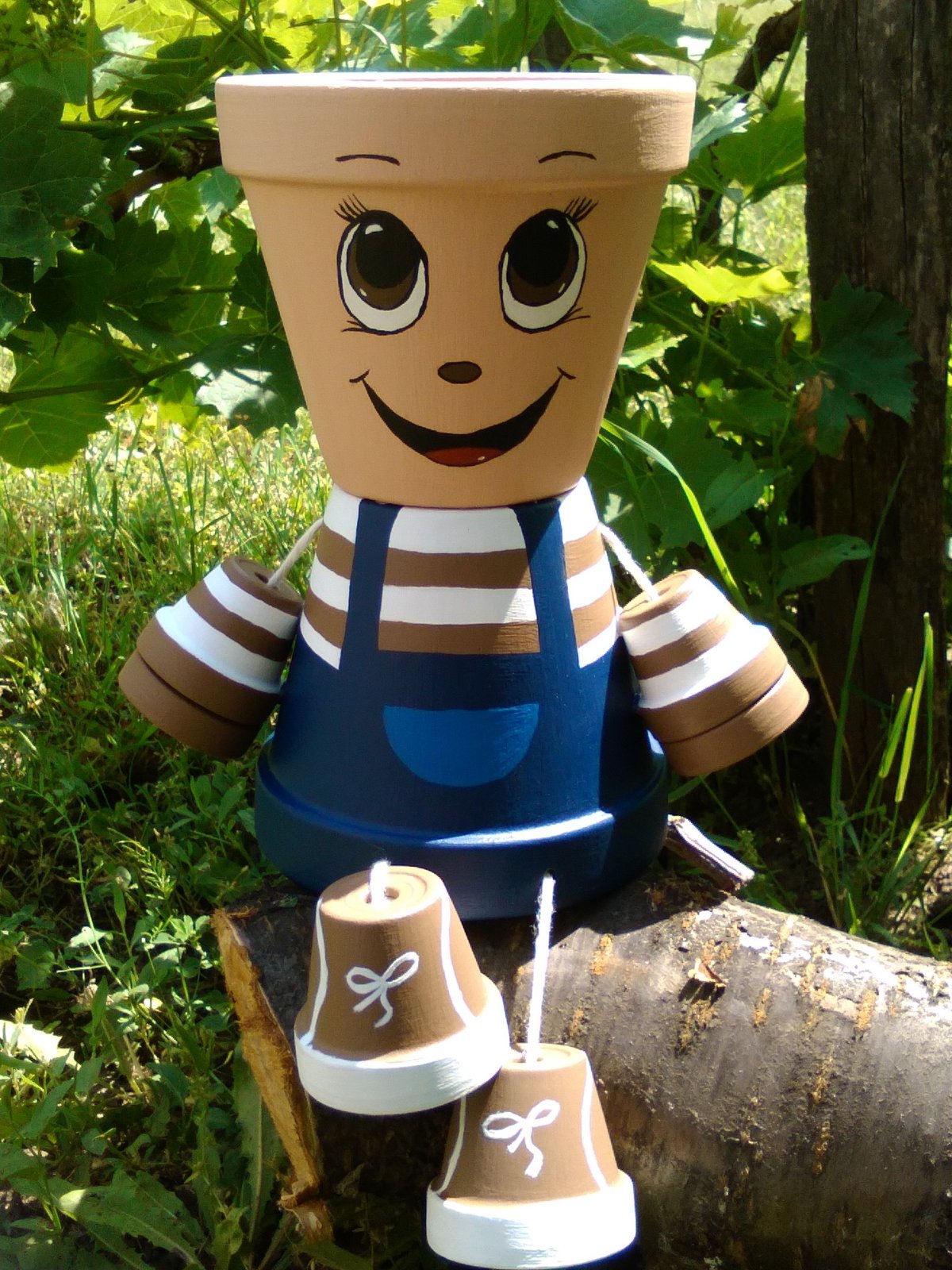 Человечки из цветочных горшков