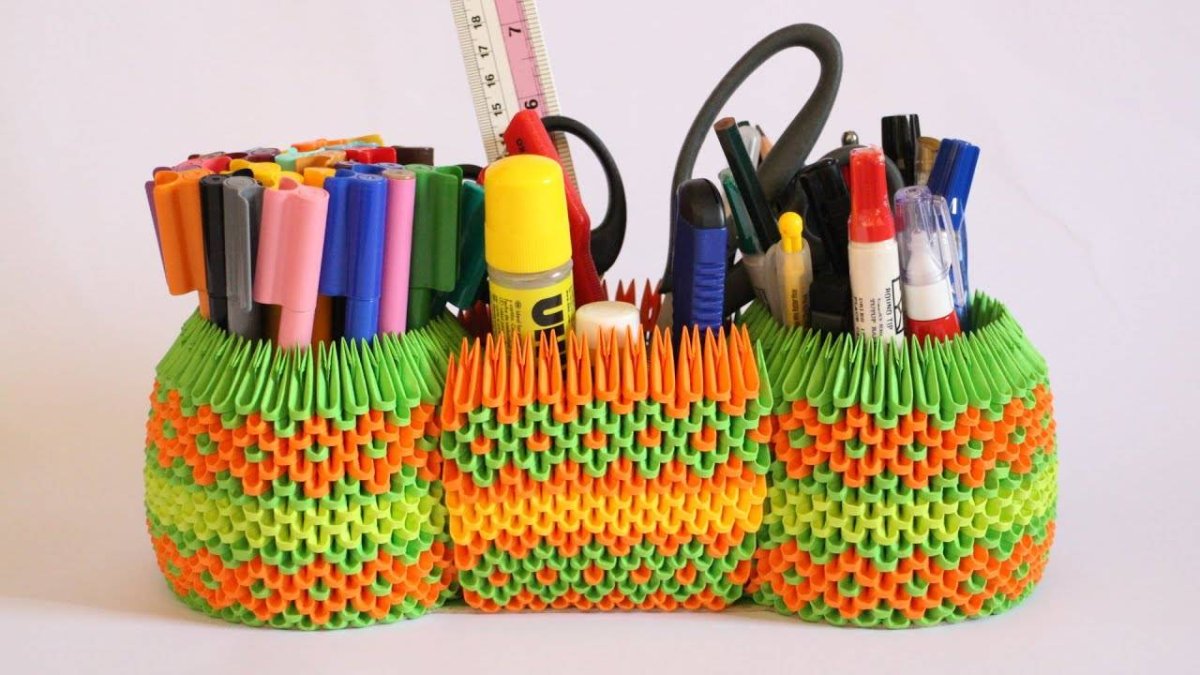 Карандашница из модулей