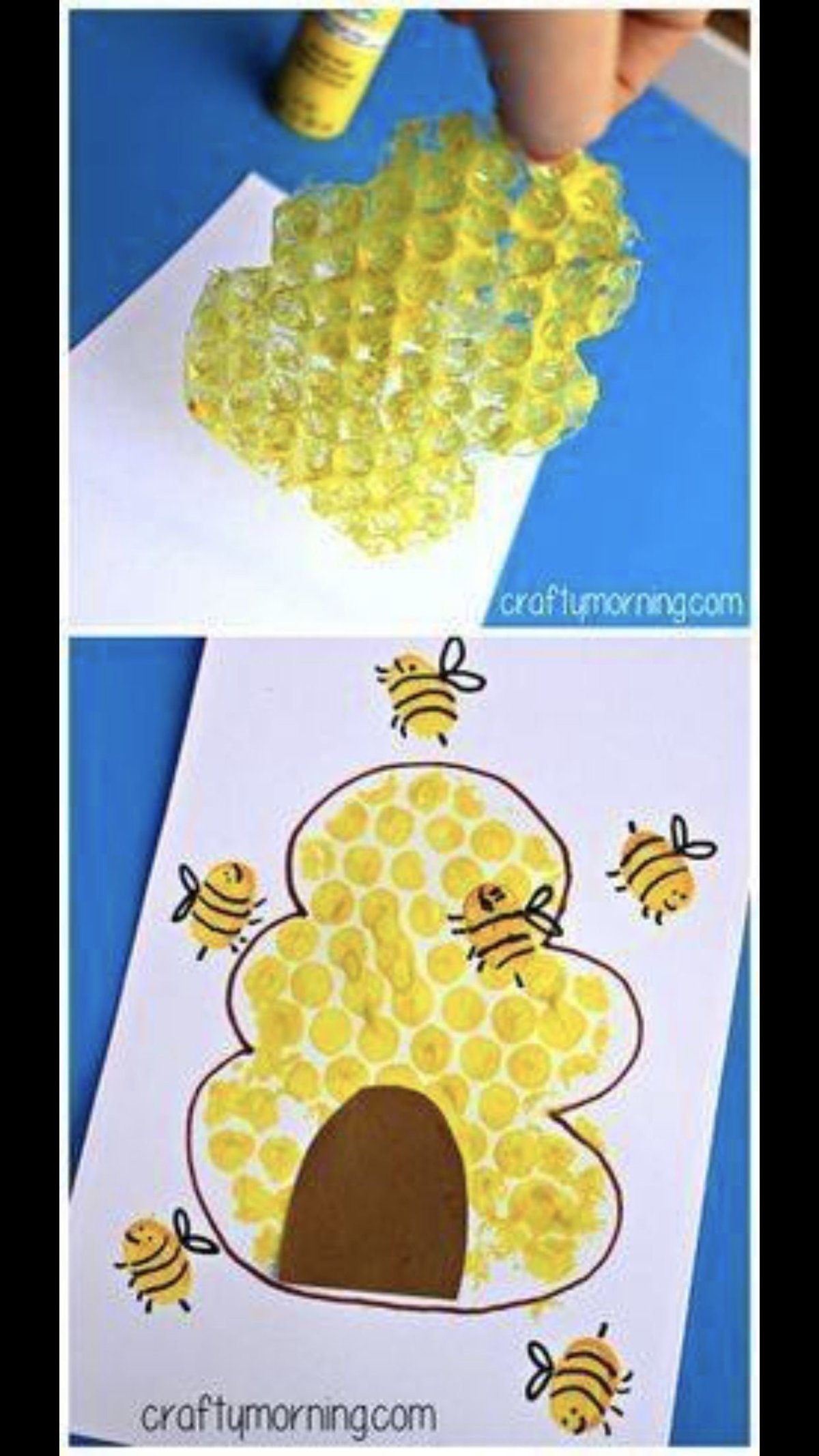 Аппликация из пупырчатой пленки