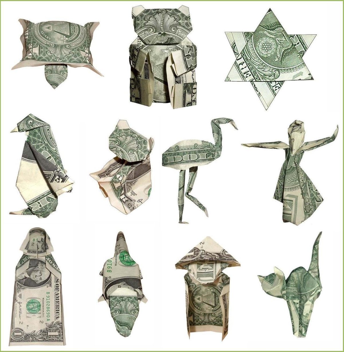Фигурки из денег