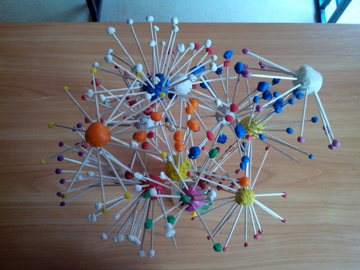 Подделка из збочисток и пластелина