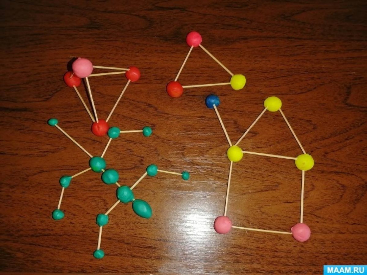 Пластилин и зубочистки