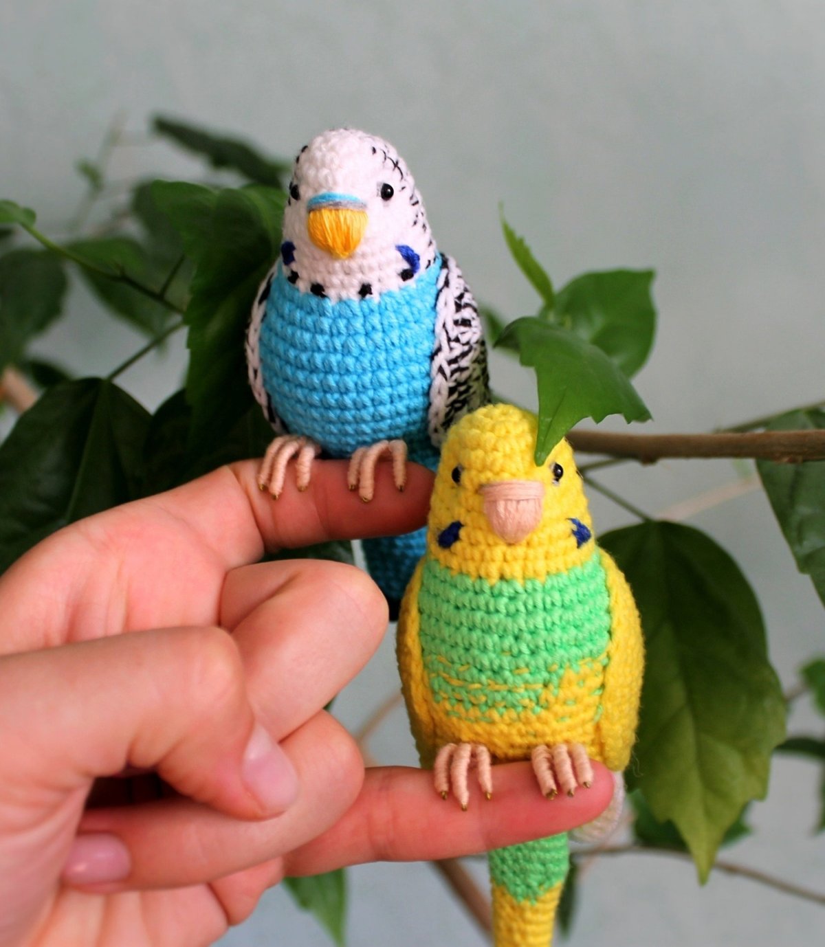 Амигуруми попугай корелла