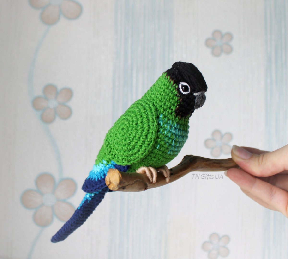 Амигуруми волнистый попугай