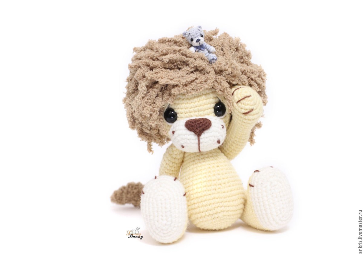 Вязаные игрушки крючком львёнок