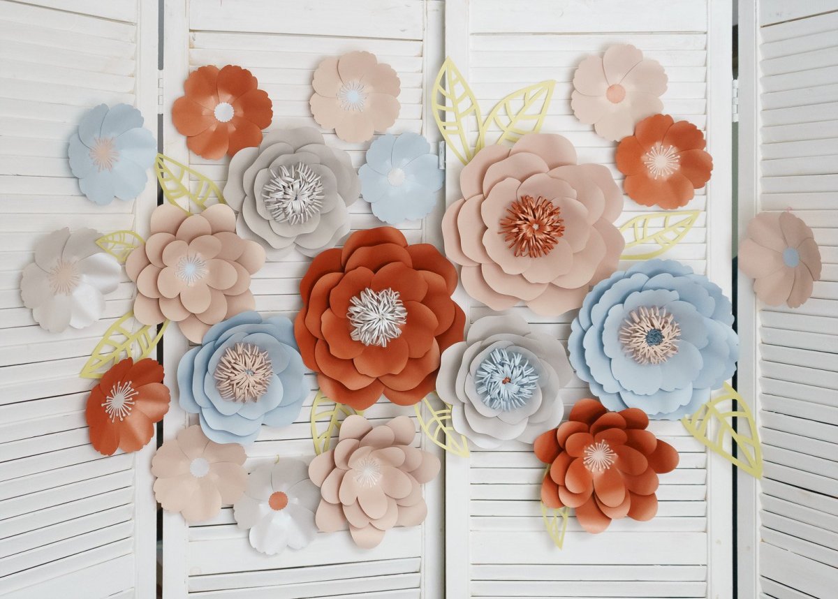 Бумажные цветы для декора
