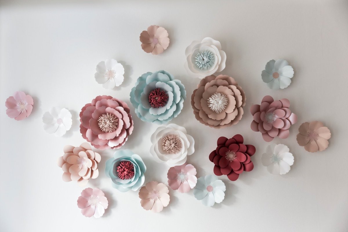 Объемные цветы на стену