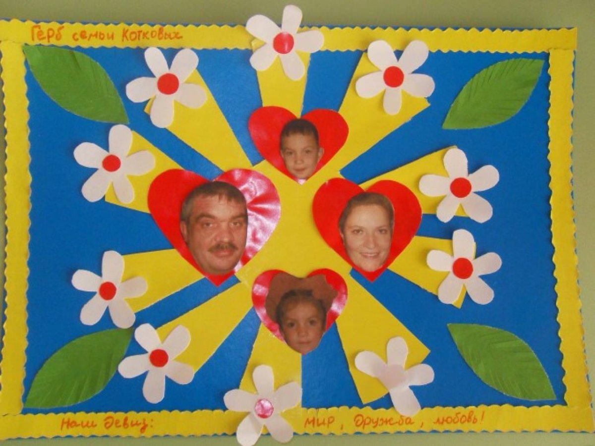 Аппликация на тему моя семья